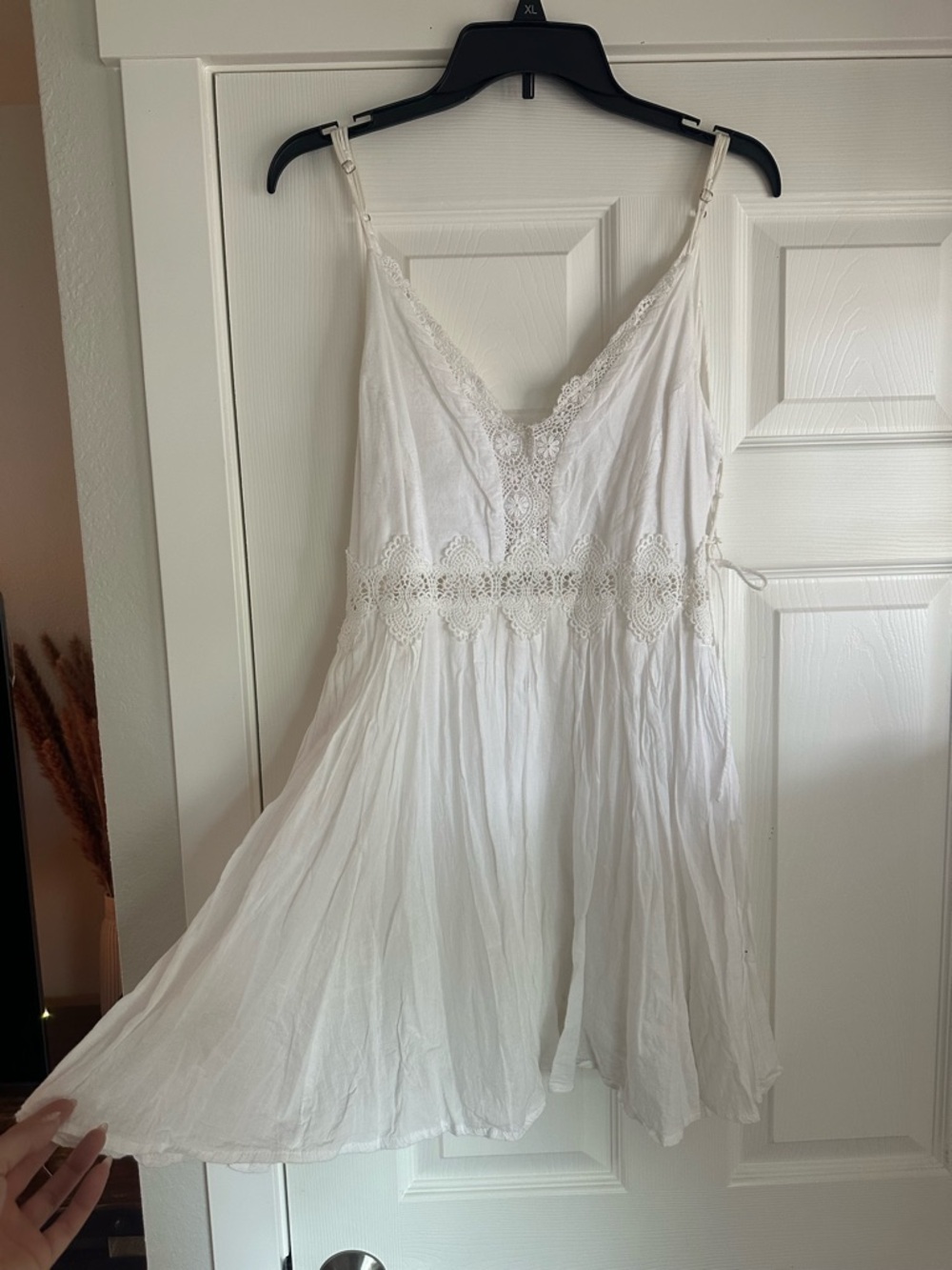 Lush White Crochet Lace Chemise Slip